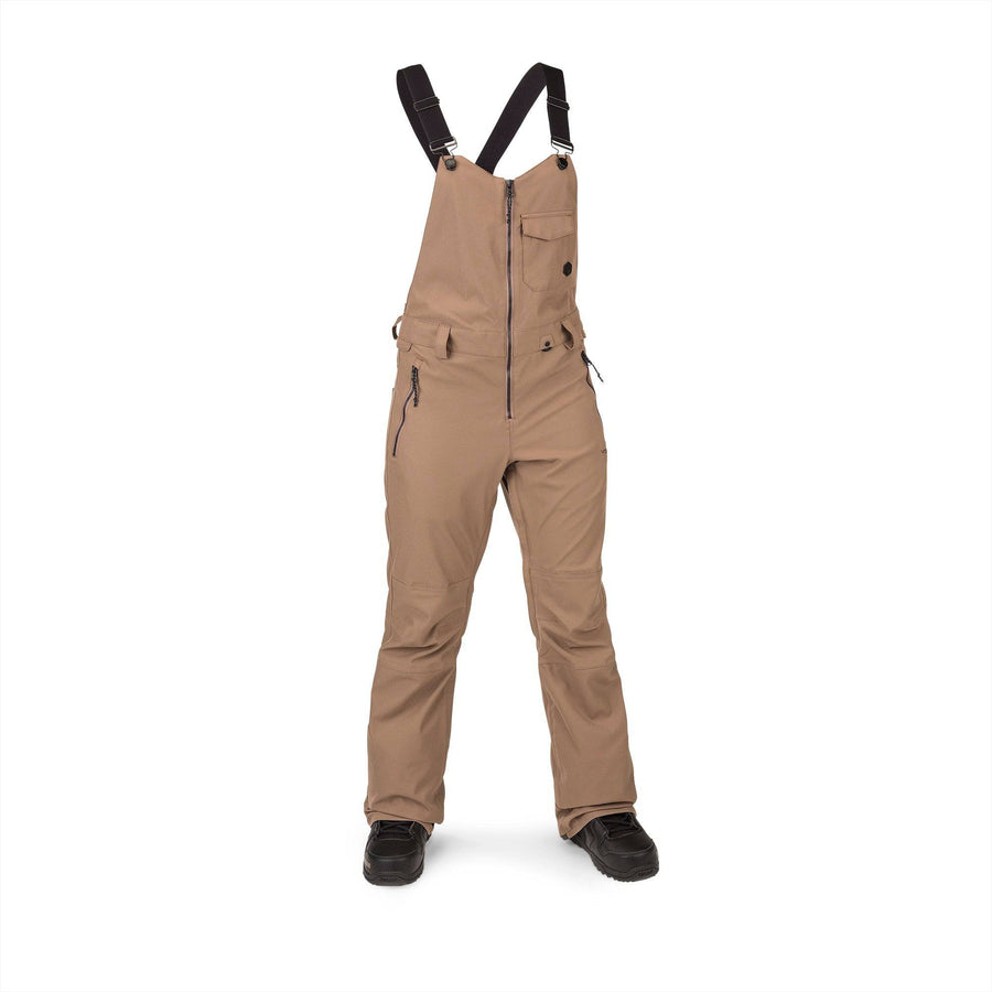 2022 Volcom Womens Swift Bib Overall in Coffee