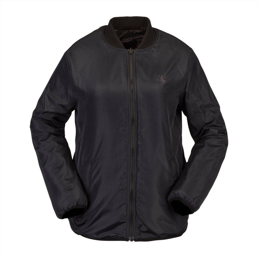 2022 Volcom Womens Reversible Polar Jacket in White Tiger