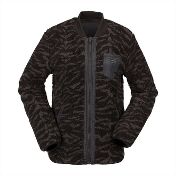 2022 Volcom Womens Reversible Polar Jacket in White Tiger