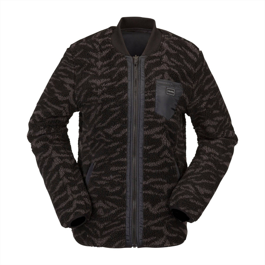 2022 Volcom Womens Reversible Polar Jacket in White Tiger