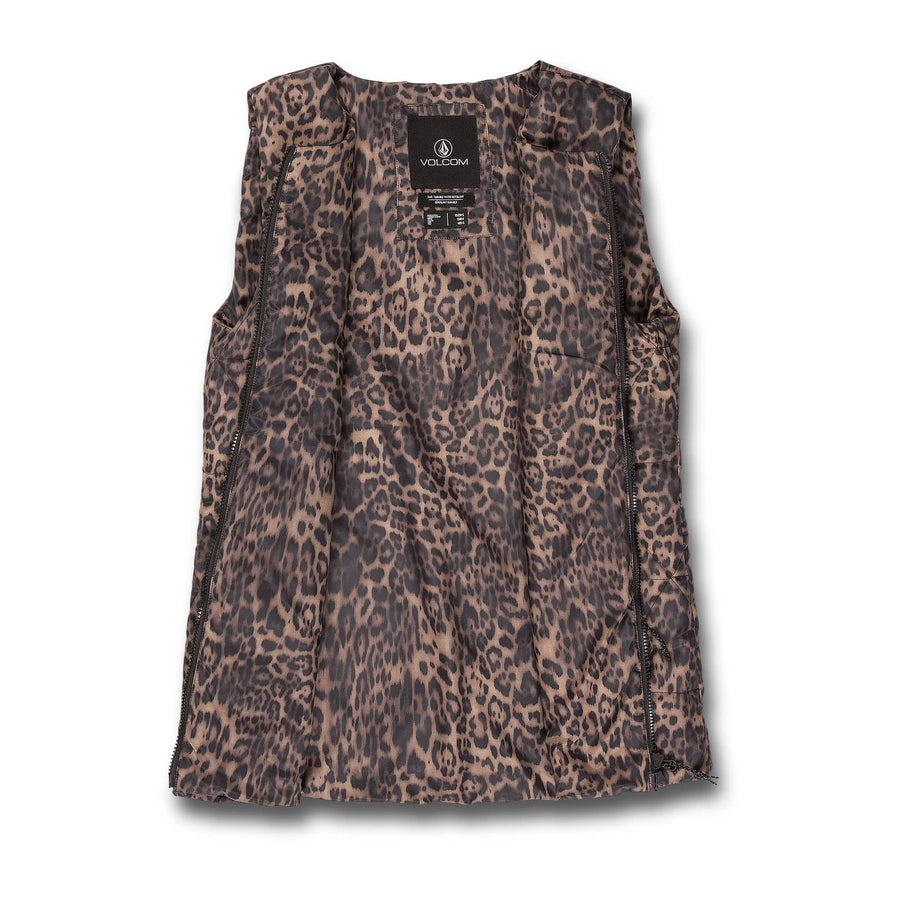 2022 Volcom Womens Stone Insulated Vest in Leopard