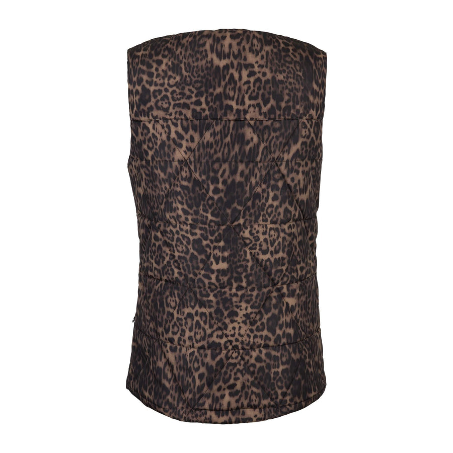 2022 Volcom Womens Stone Insulated Vest in Leopard