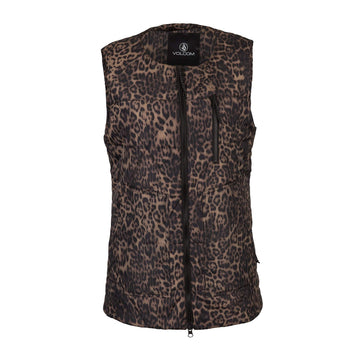 2022 Volcom Womens Stone Insulated Vest in Leopard