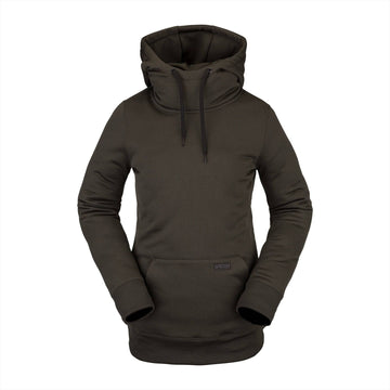 2022 Volcom Womens Yerba Pullover Fleece in Black Green