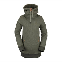 2022 Volcom Womens Tower Pullover Fleece in Dusty Green