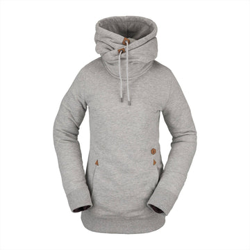 2022 Volcom Womens Tower Pullover Fleece in Heather Grey