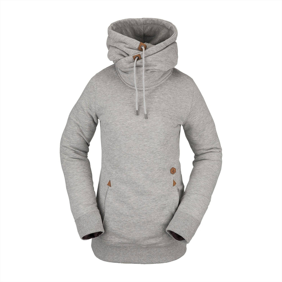 2022 Volcom Womens Tower Pullover Fleece in Heather Grey