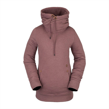 2022 Volcom Womens Tower Pullover Fleece in Rosewood
