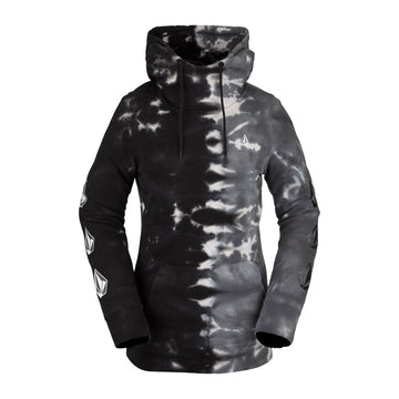 2022 Volcom Womens Costus Pullover Fleece in Black On Black