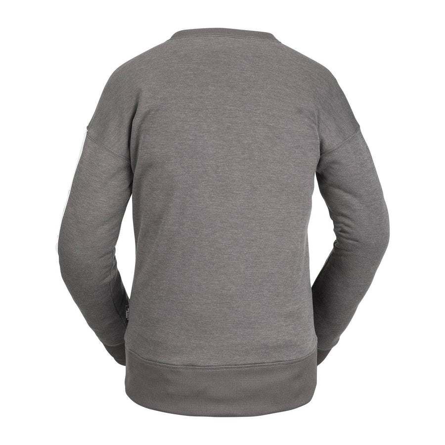 2022 Volcom Womens Polartec Crew Fleece in Heather Grey