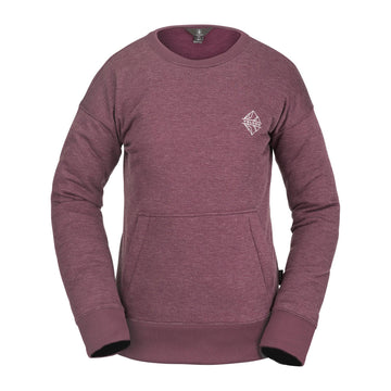 2022 Volcom Womens Polartec Crew Fleece in Merlot