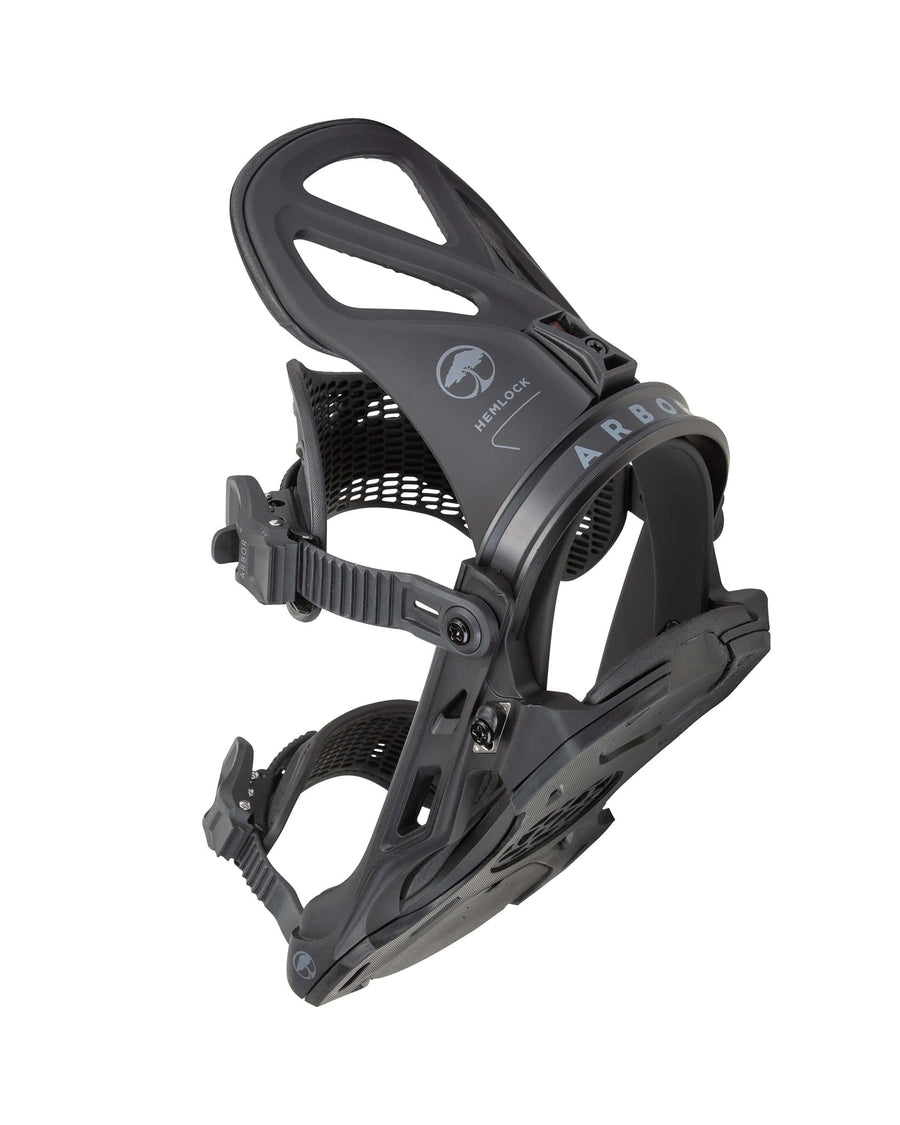 2022 Arbor Hemlock Snowboard Bindings in Black view four