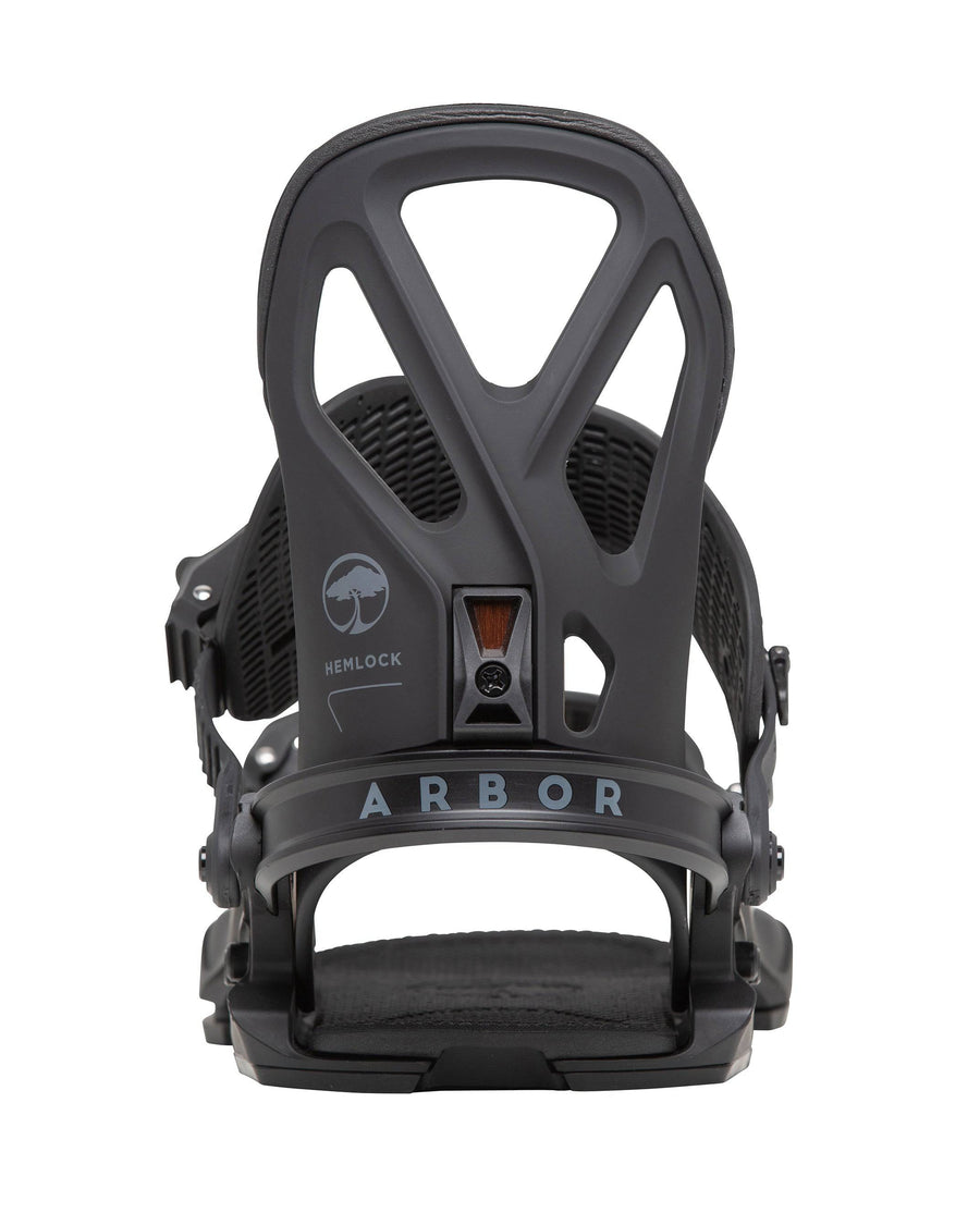 2022 Arbor Hemlock Snowboard Bindings in Black view two