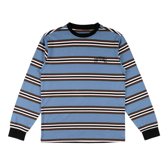 Welcome Thelema Stripe Long Sleeve Shirt in Moonlight Blue - M I L O S P O R T