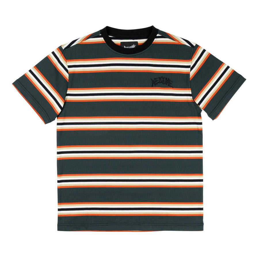 Welcome Thelema Stripe Short Sleeve Shirt in Spruce