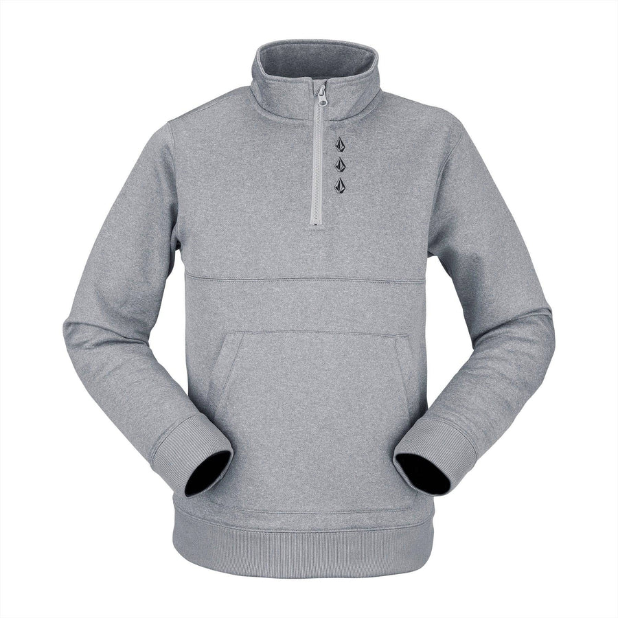 2022 Volcom Kids Stone 1/4 Zip Fleece in Heather Grey