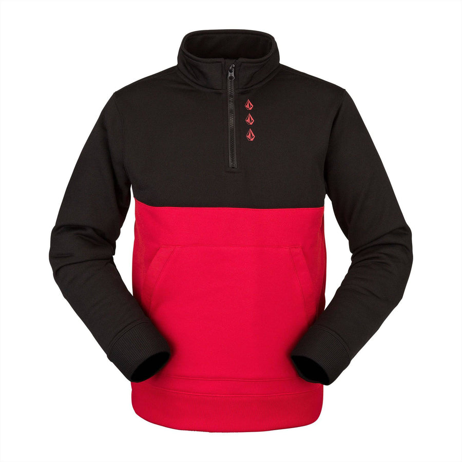 2022 Volcom Kids Stone 1/4 Zip Fleece in Red