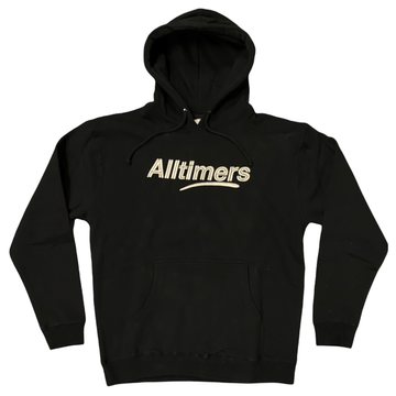 Alltimers Estate Embroidered Hoody in Black and Silver