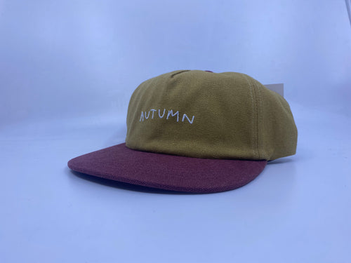 Autumn 5 Panel Twill Snapback Hat in Washed canvas sand