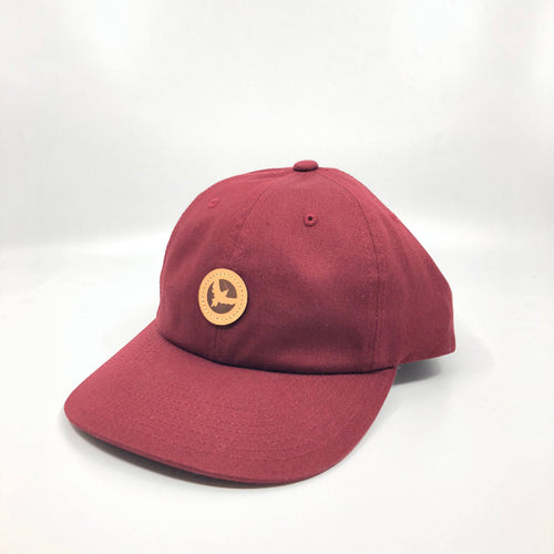 Milo Leather Patchwork Dad Hat in Maroon - M I L O S P O R T