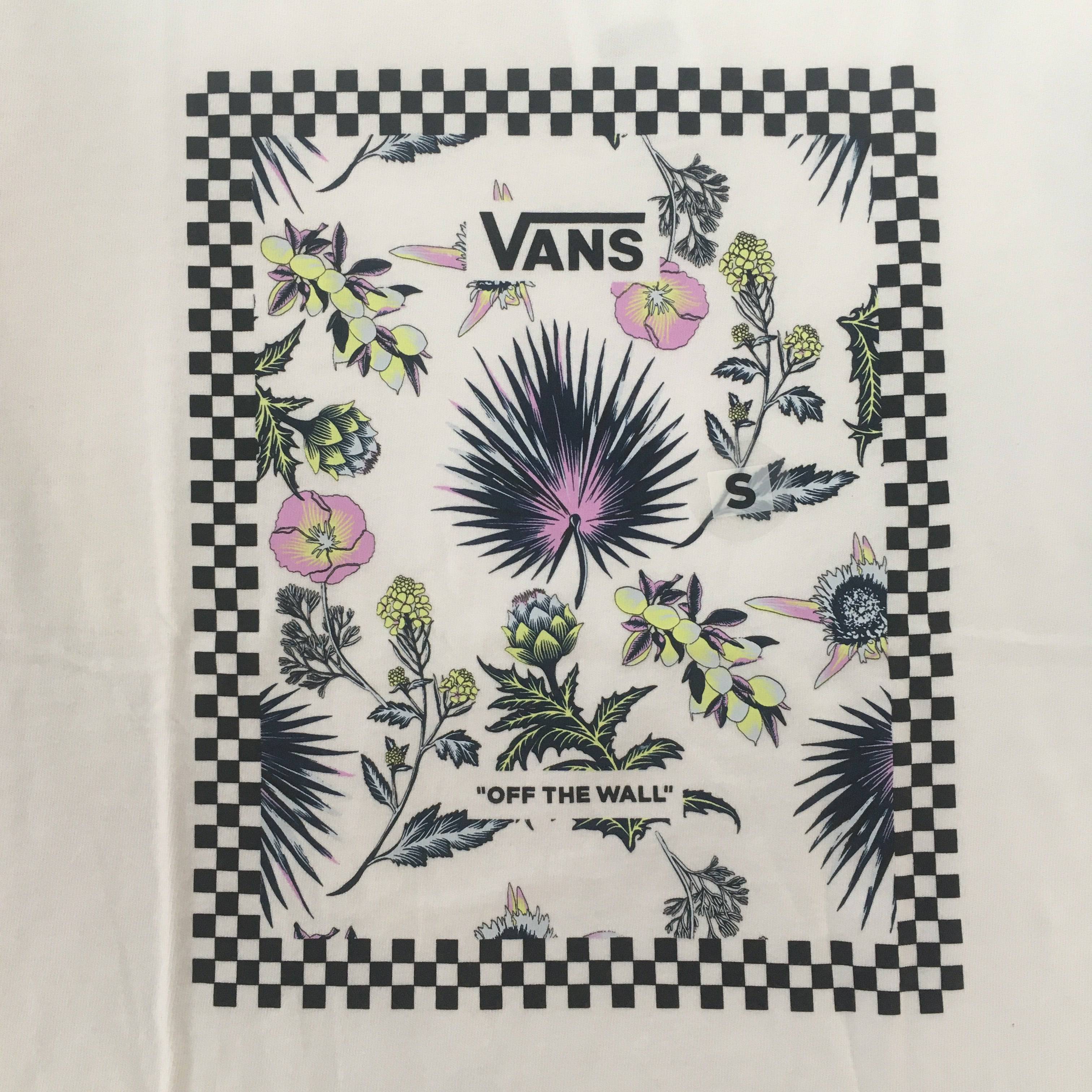 Vans Border Floral Tee in White - M I L O S P O R T