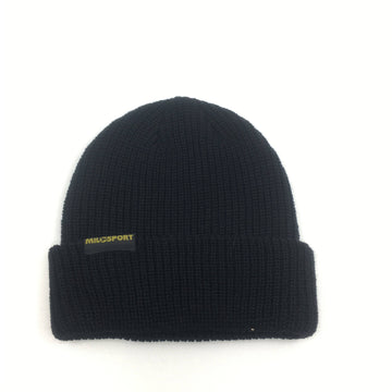 Milosport Long Tag Beanie in Black