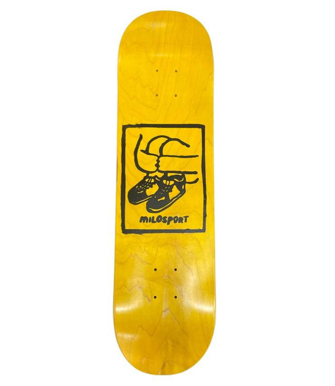 Milosport Screen Printed Kicks Skateboard Deck in Black/Assorted Veneers - M I L O S P O R T