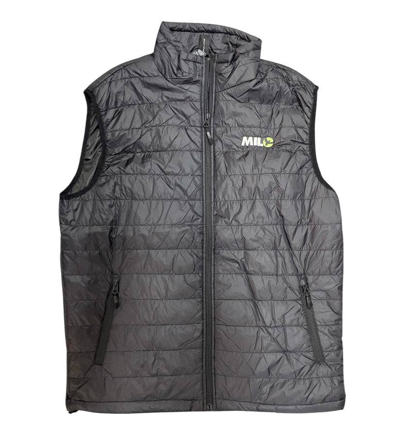 Milosport Hyper Puff Bird Logo Insulator Vest in Black - M I L O S P O R T