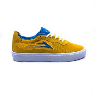 Lakai Essex Skate Shoe in Gold and Blue Suede - M I L O S P O R T