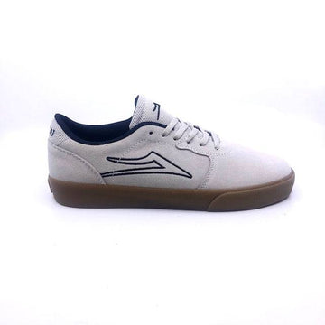 Lakai Cardiff Skate Shoe in White and Gum Suede
