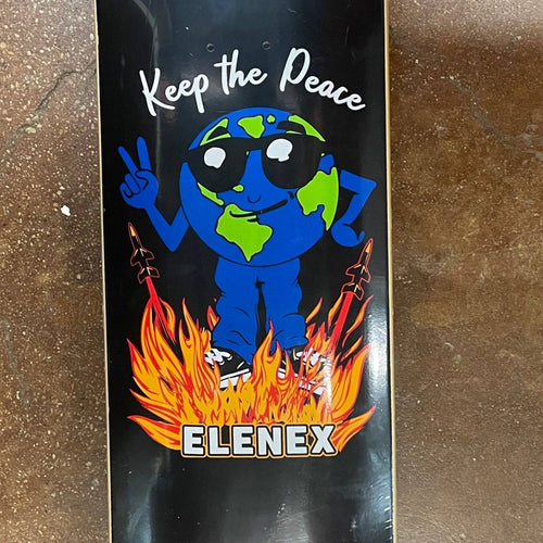Elenex Peace Skateboard Deck in 8.5'' Assorted Stains - M I L O S P O R T
