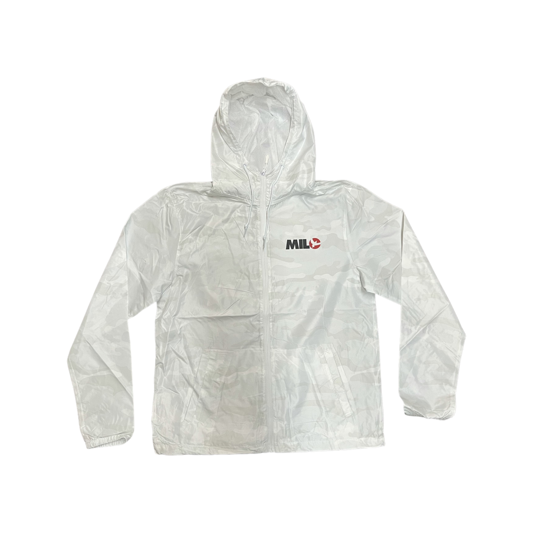 Milosport Classic Logo Windbreaker in White Camo - M I L O S P O R T