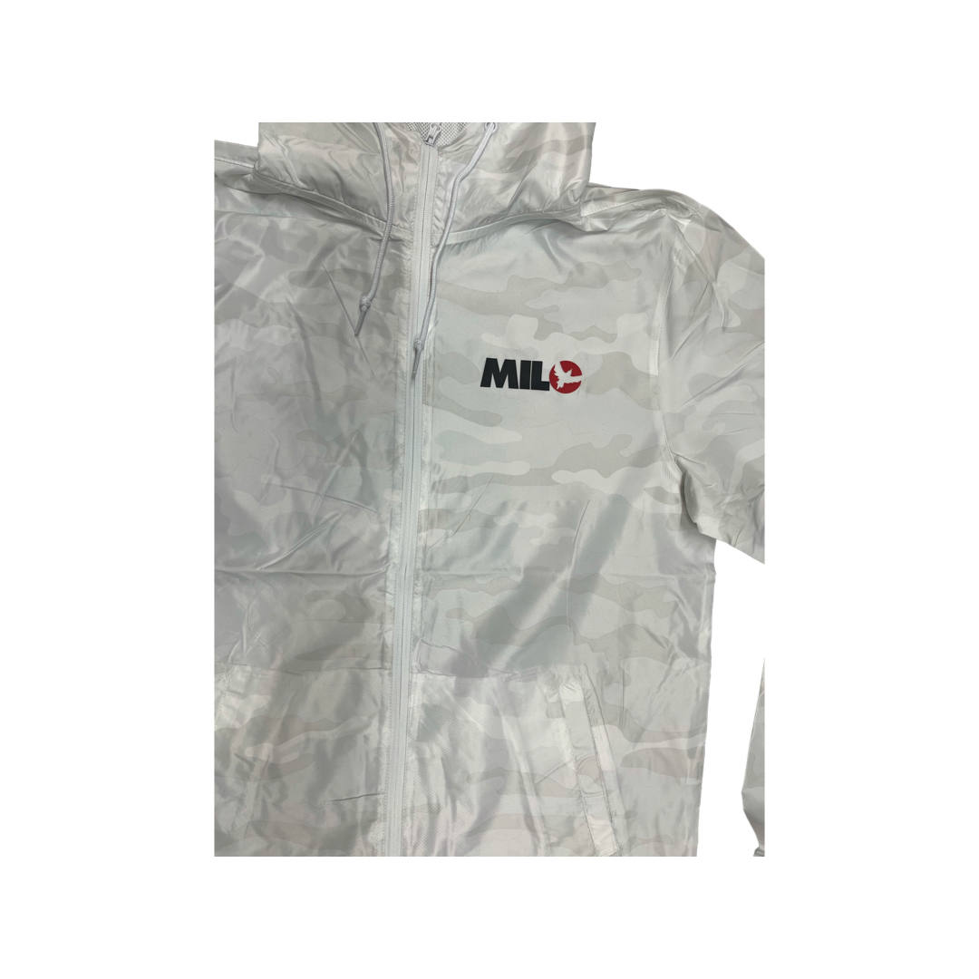 Milosport Classic Logo Windbreaker in White Camo - M I L O S P O R T
