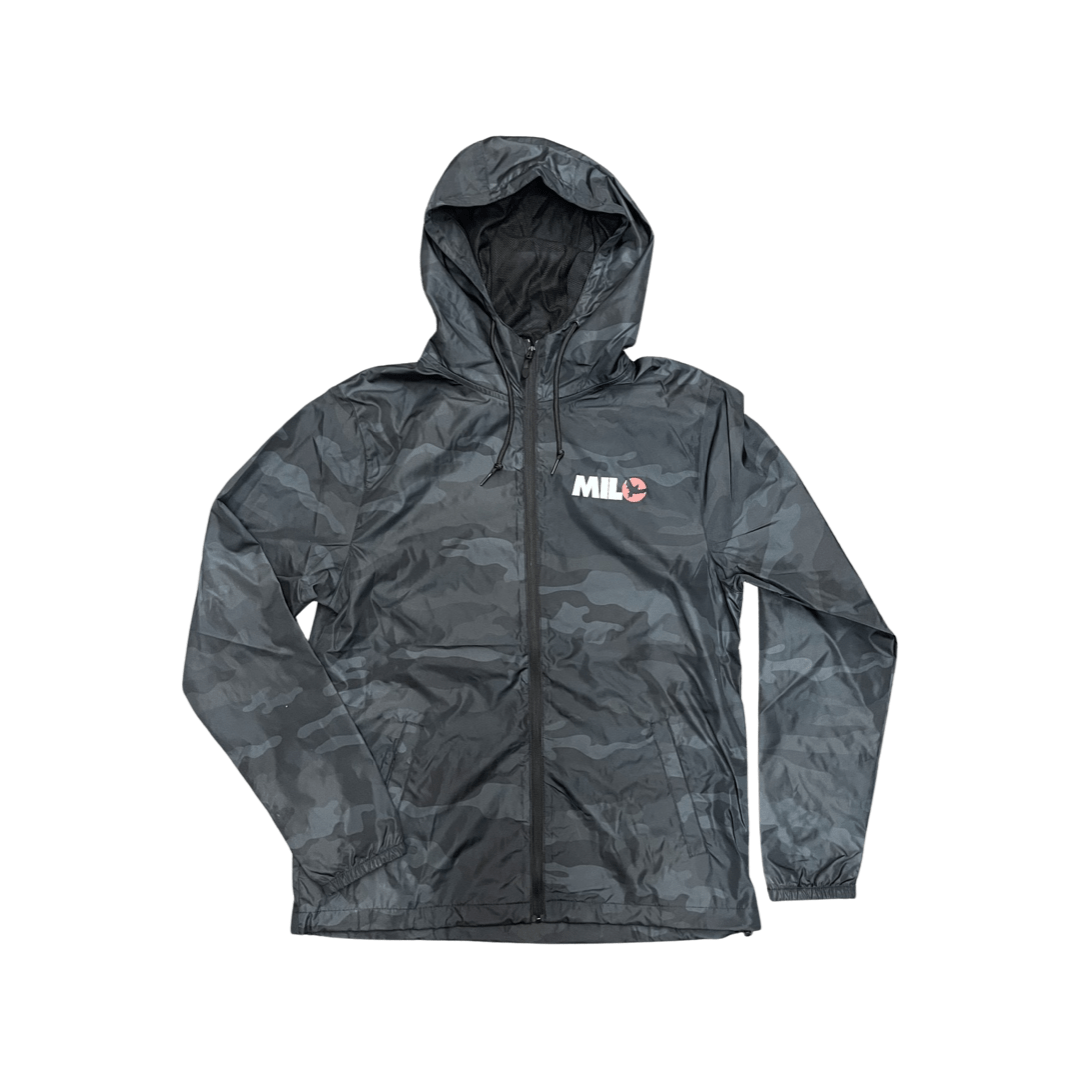 Milosport Classic Logo Windbreaker in Black Camo - M I L O S P O R T