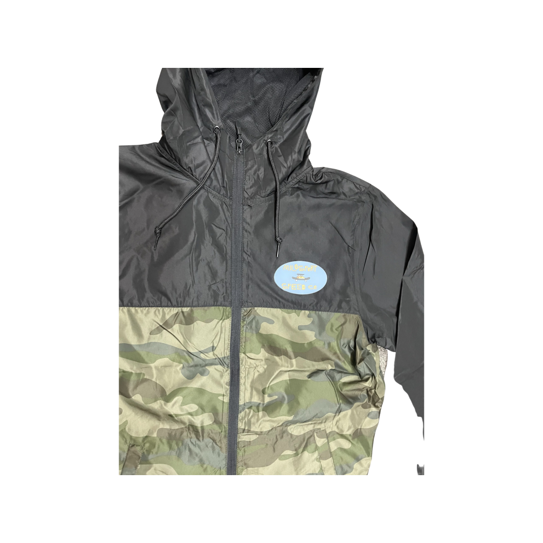 Milosport Skate Co Logo Windbreaker Camo and Black - M I L O S P O R T
