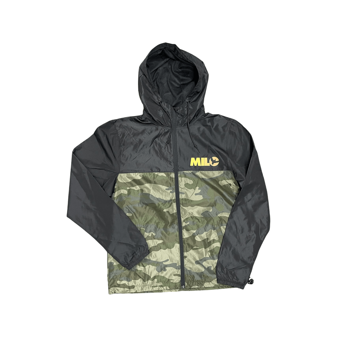 Milosport Classic Logo Windbreaker Camo and Black - M I L O S P O R T