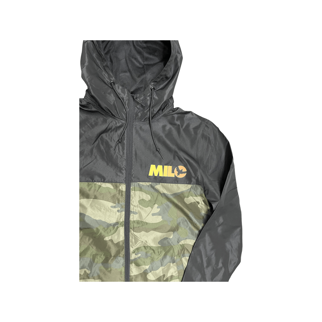 Milosport Classic Logo Windbreaker Camo and Black - M I L O S P O R T