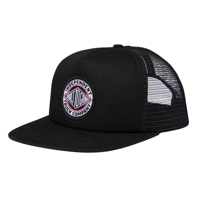 Independent Summit Mesh Trucker High Profile Hat in Black - M I L O S P O R T