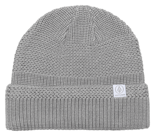 Autumn Knot Sustainable Beanie In Grey - M I L O S P O R T