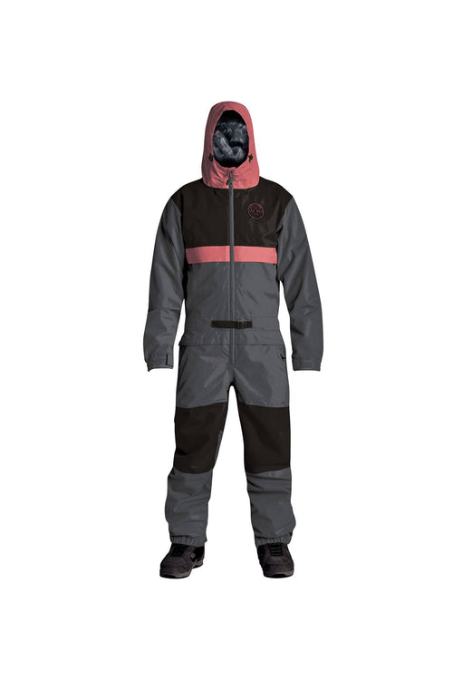 Airblaster Kook Suit in Black and Hot Coral 2023