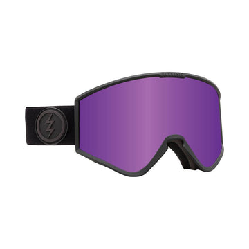 2022 Electric Kleveland S Snow Goggle in Matte Black With a Purple Chrome Lens and a Light Green Bonus Lens