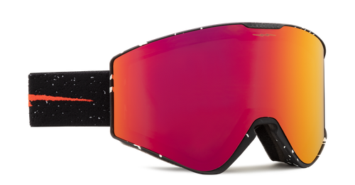 Electric Kleveland II Snow Goggle in the Matte Speckled Black Frames with a Auburn Red Lens and a Honey Bonus Lens 2023 - M I L O S P O R T