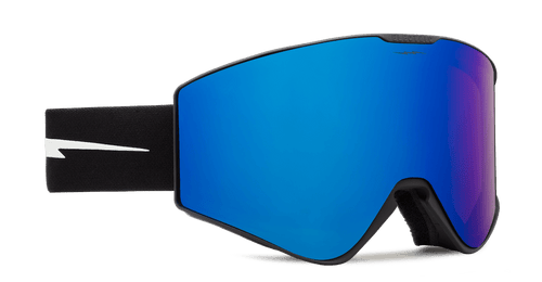 Electric Kleveland II Snow Goggle in the Matte Black Frames with a Moss Blue Lens and a Honey Bonus Lens 2023