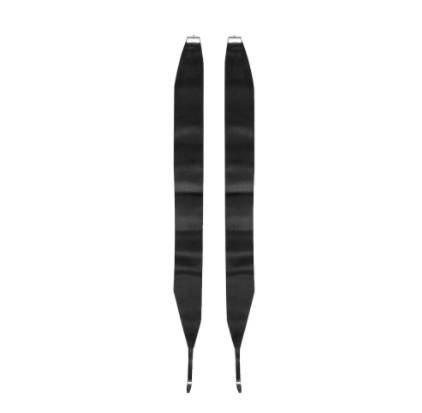 Korua climbing skins for splitboard snowboarding, shown laid out for attachment and use on splitboard skis.
