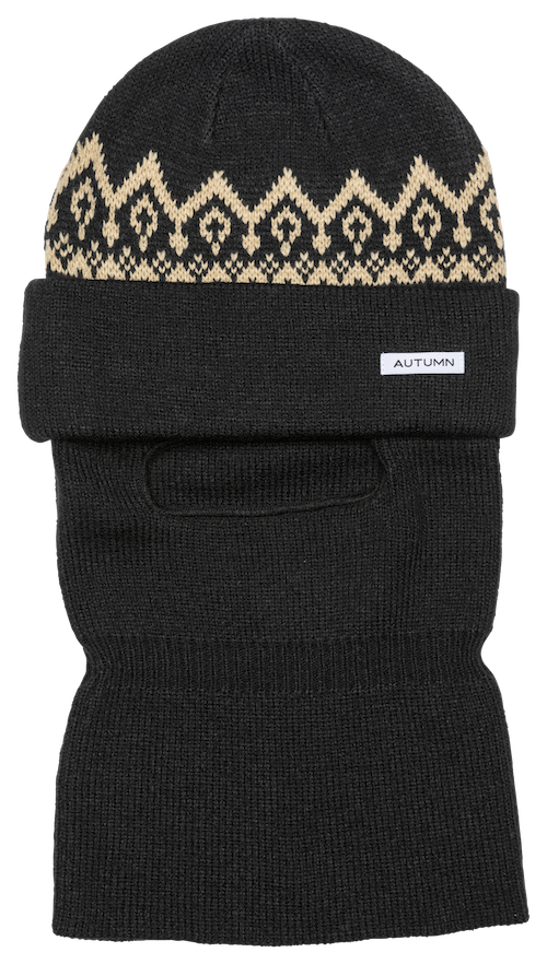 Autumn Mask Beanie In Black - M I L O S P O R T
