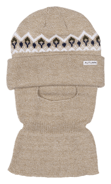 2022 Autumn Mask Beanie Facemask in Oatmeal