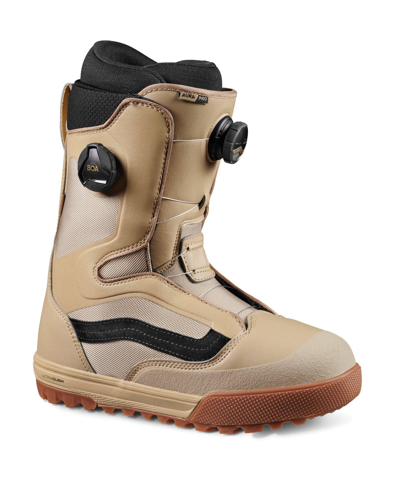 Vans Aura Pro Snowboard Boot in Khaki and Black 2023 - M I L O S P O R T