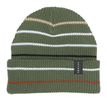 2022 Autumn Select Multi Stripe Beanie in Army Green