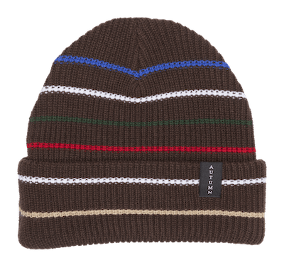 2022 Autumn Select Multi Stripe Beanie in Chocolate Brown