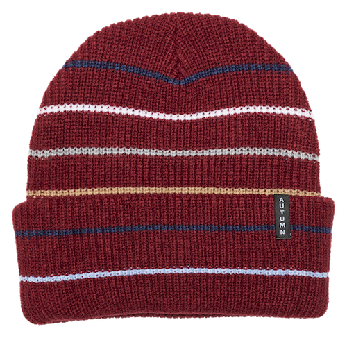 Autumn Multi Stripe In Beanie Burgundy - M I L O S P O R T